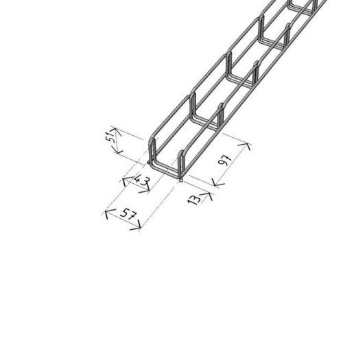 Kabelový žlab Arkys Merkur 2 50x50mm ŽZ 2m ARK-221110