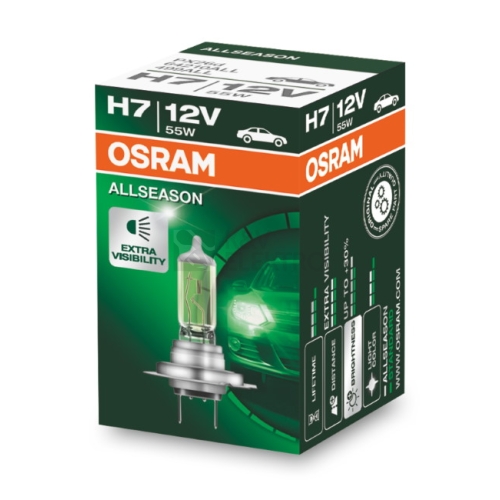Autožárovka OSRAM Allseason, H7, PX26d, 12V, 55W, 64210ALL halogenová s homologací