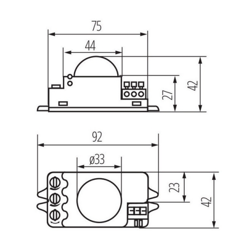 Pohybové čidlo mikrovlné 360° 1200W Kanlux ROLF JQ-L 08820