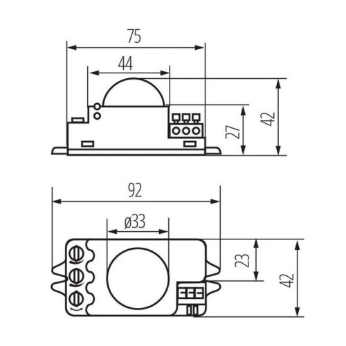 Pohybové čidlo mikrovlné 360° 1200W Kanlux ROLF JQ-L 08820 (obrázek 3)