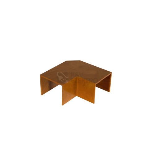 Roh plochý 25x20 tmavé dřevo Malpro 12520-8835