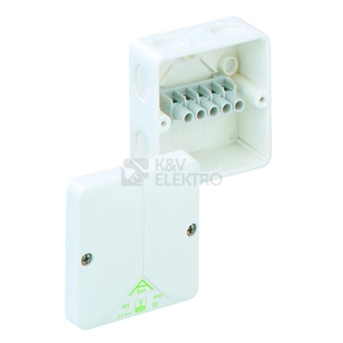 Krabice Spelsberg Abox 025-252 bílá IP65 80x80x52mm se svorkovnicí 80210701