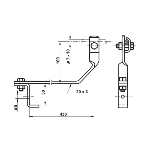 Podpěra vedení pod tašky PV 11 TREMIS V170