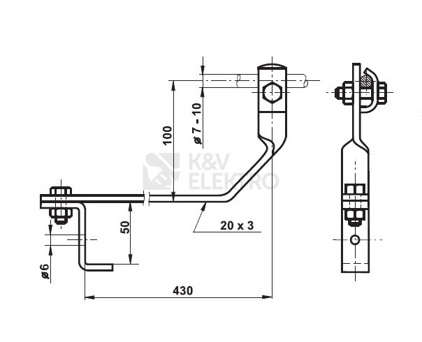 Obrázek produktu Podpěra vedení pod tašky PV 11 TREMIS V170 1