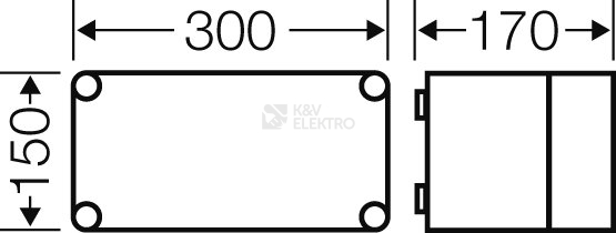 Obrázek produktu Prázdná rozvodnice Hensel Mi 0100 150x300x170mm s průhledným víkem IP65 1