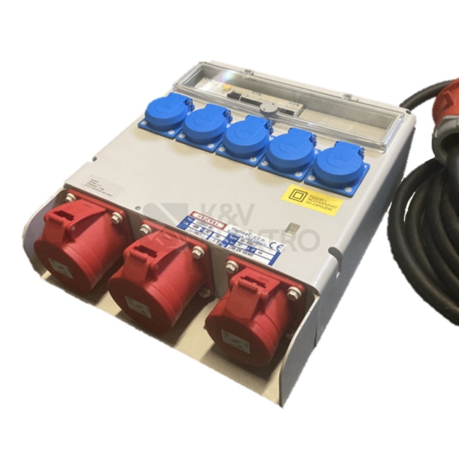Obrázek produktu  Zásuvková skříň Hensel SK-95012 5x230V 1x400V/16A/5p 2x400V/32A/5p přenosná s přívodním kabelem 1
