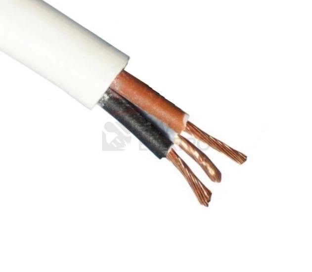 Obrázek produktu Kabel H05VV-F 3X0,75 bílá (CYSY 3Ax0,75) metráž 0