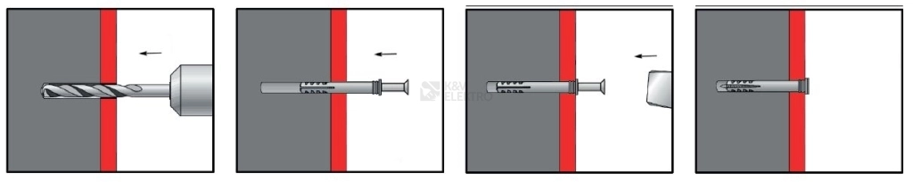 Obrázek produktu Natloukací hmoždinky Eleman NH 6x45mm (100ks) 1000089 1