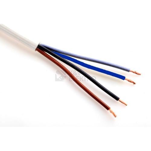 Kabel H05VV-F 4X0,75 bílá (CYSY 4Dx0,75) metráž