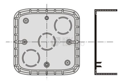 Obrázek produktu Krabice lištová 6486-10 80x80x28mm pro Tango 1