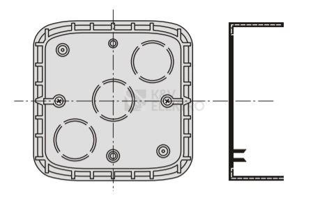 Obrázek produktu  Krabice lištová 6486-10 80x80x28mm pro Tango 1