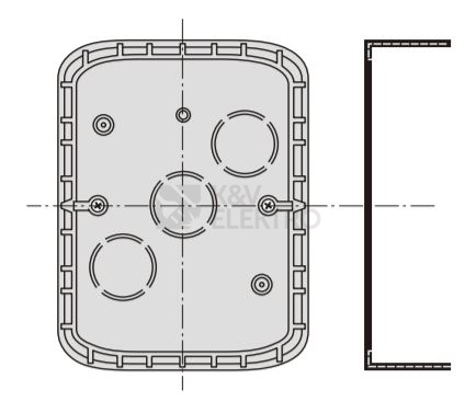 Obrázek produktu Krabice lištová 6487-10 80x105x28mm pro dvojzásuvky Tango 1