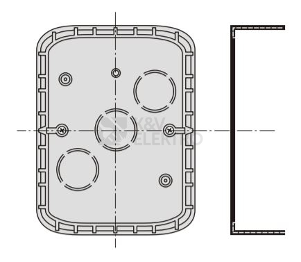 Obrázek produktu  Krabice lištová 6487-10 80x105x28mm pro dvojzásuvky Tango 1