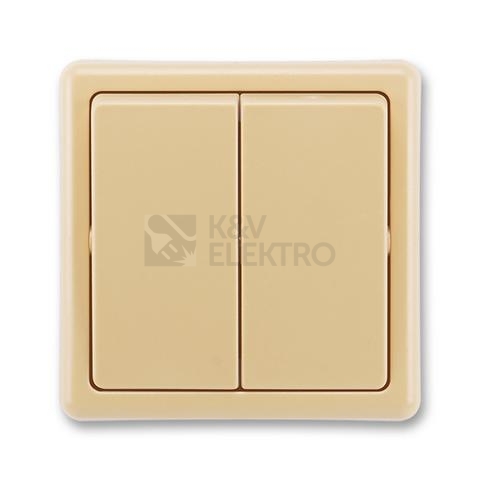 Obrázek produktu ABB Classic vypínač č.6+6 dvojitý béžová 3553-52289 D2 0