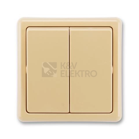Obrázek produktu ABB Classic vypínač č.6+6 dvojitý béžová 3553-52289 D2 0
