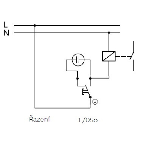ABB Classic tlačítko č.1/0So jasně bílá 3553-93289 B1 s orientační doutnavkou