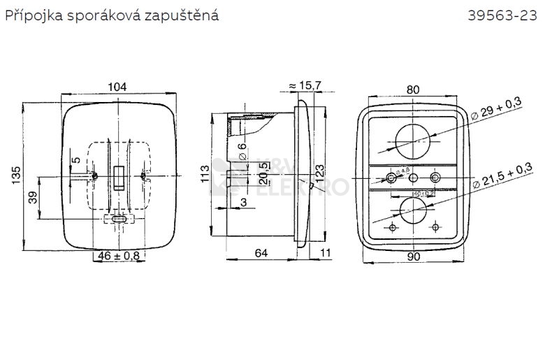 Obrázek produktu  ABB spínač sporáková kombinace 39563-23 zapuštěná bílá 2