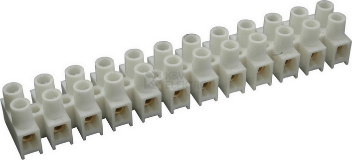 Obrázek produktu Svorkovnice lámací mosaz SEZ 6336-10 12x0,5-1,5mm2 bílá (čokoláda) 0