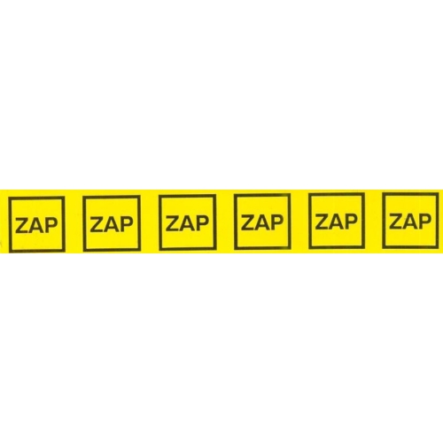 Samolepka značení ZAP v obdélníku (6x) (žlutá) 25x145mm