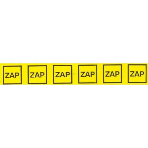 Samolepka značení ZAP v obdélníku (6x) (žlutá) 25x145mm