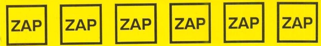 Samolepka značení ZAP v obdélníku (6x) (žlutá) 25x145mm