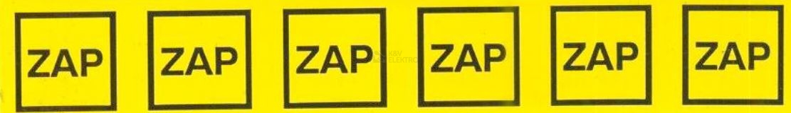 Obrázek produktu Samolepka značení ZAP v obdélníku (6x) (žlutá) 25x145mm 0