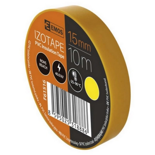 Izolační páska EMOS F61516 15mm x 10m žlutá (obrázek 3)