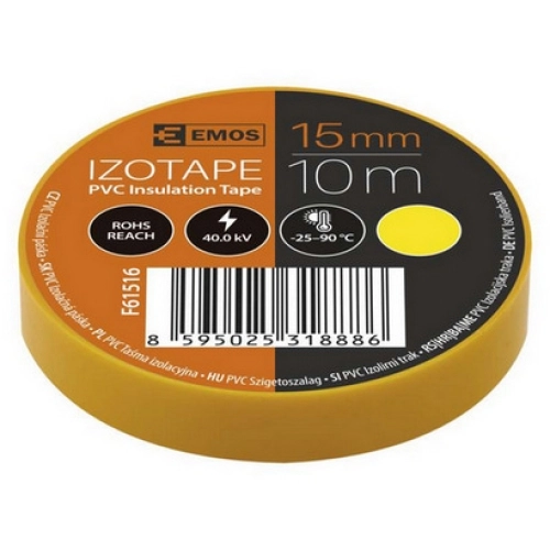 Izolační páska EMOS F61516 15mm x 10m žlutá (obrázek 4)
