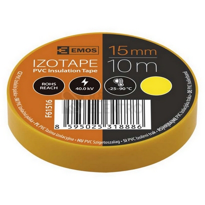 Obrázek produktu Izolační páska EMOS F61516 15mm x 10m žlutá 3