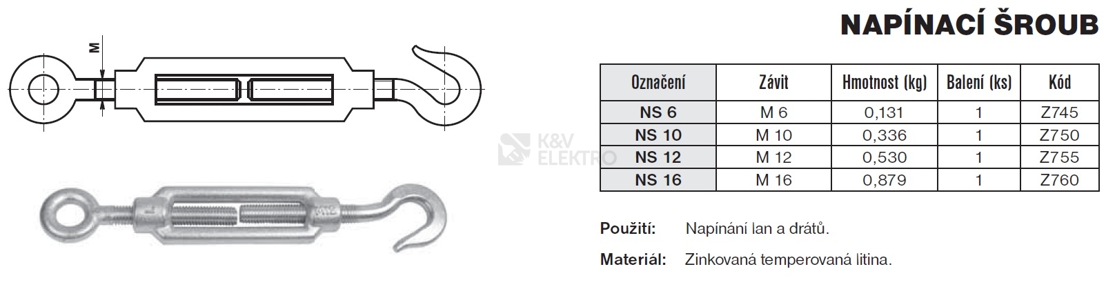 Obrázek produktu Napínací šroub M12 TREMIS Z755 1