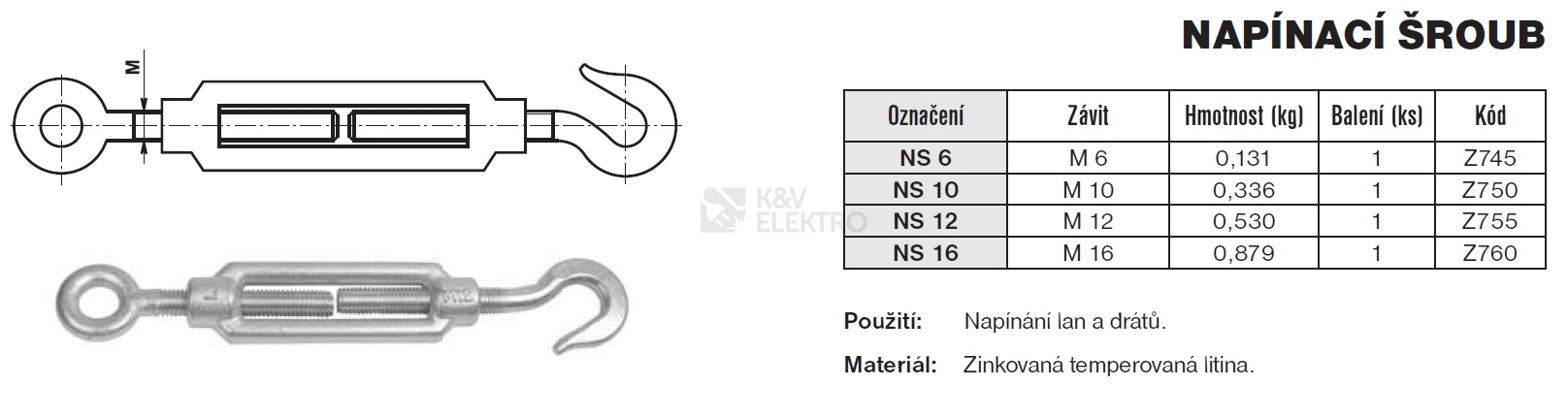 Obrázek produktu Napínací šroub M12 TREMIS Z755 1