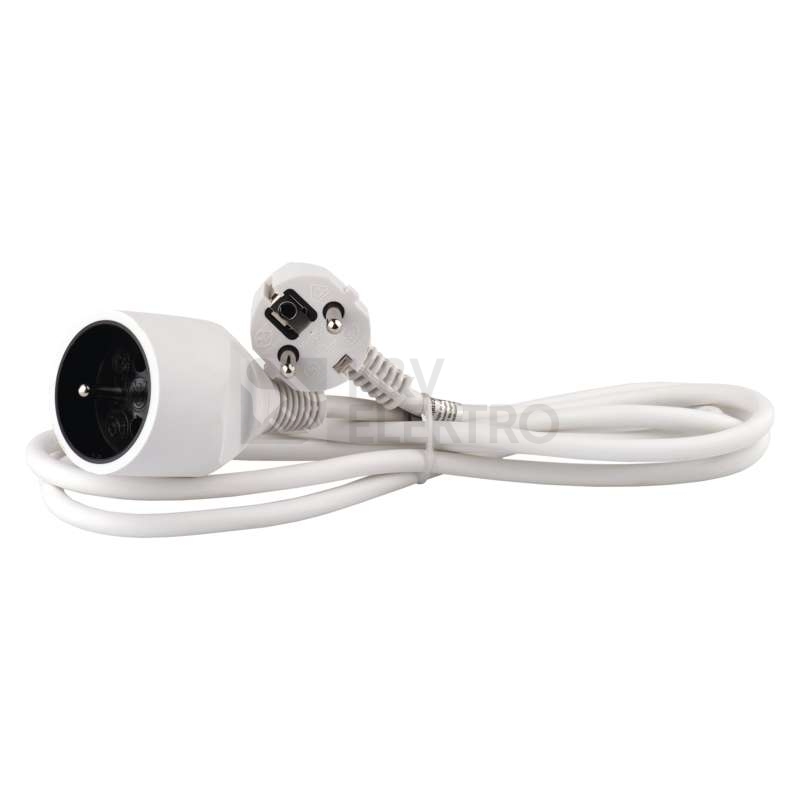 Obrázek produktu Prodlužovací kabel EMOS 2m/1zásuvka bílá P0112 1901010200 0