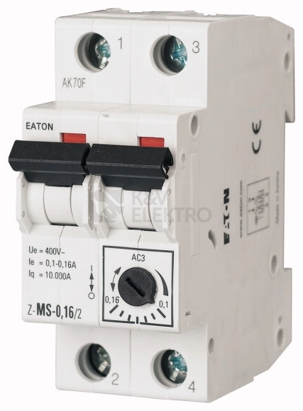 Obrázek produktu Motorový spouštěč EATON Z-MS-0,25/2 0,16-0,25A 248390 0