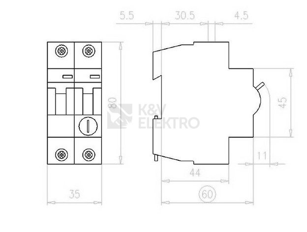 Obrázek produktu Motorový spouštěč EATON Z-MS-0,25/2 0,16-0,25A 248390 1