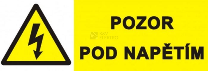 Obrázek produktu Samolepka pozor pod napětím blesk v trojúhelníku (žlutá) 90x32mm 0