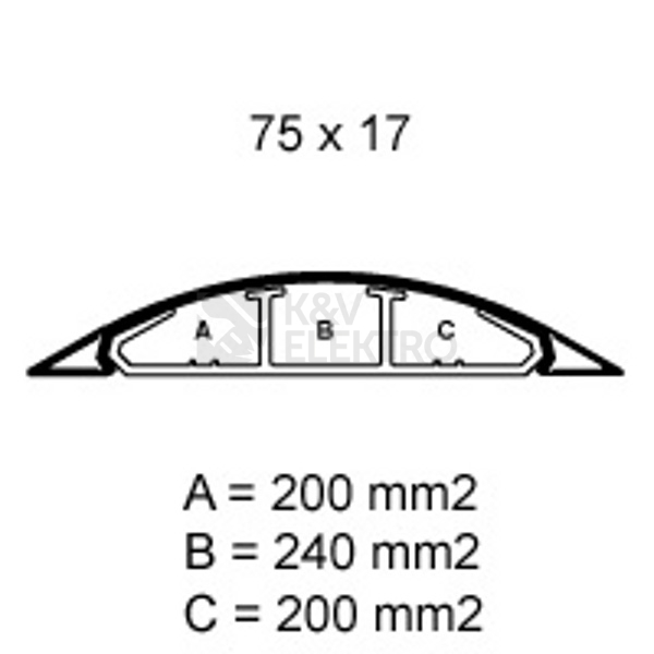 Obrázek produktu Přechodová podlahová lišta IBOCO CSP-N 75x17 G šedá (2m) 01332 1