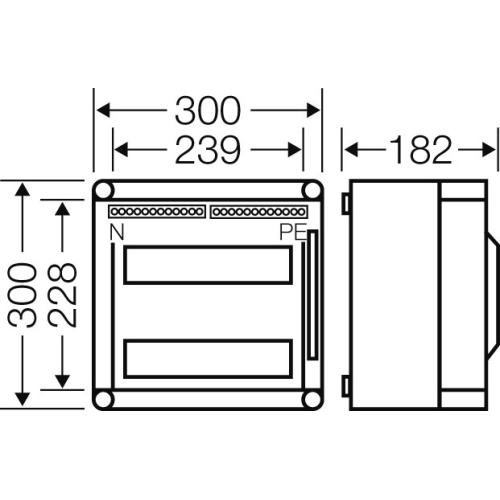Rozvodnice nástěnná Hensel Mi 1220 24M IP65