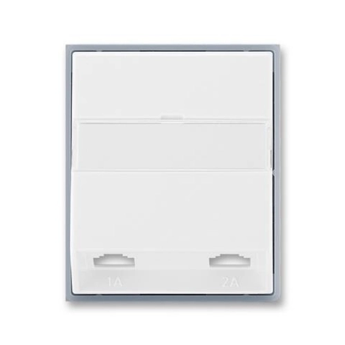 ABB Element,Time kryt zásuvky telefonní dvojnásobné (pro přístroj 5013U) bílá/ledová šedá 5013E-A00215 04