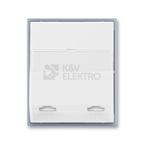 ABB Element,Time kryt zásuvky telefonní dvojnásobné (pro přístroj 5013U) bílá/ledová šedá 5013E-A00215 04
