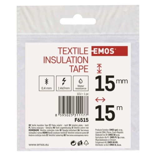 Izolační páska EMOS F6515 15mm x 15m černá textilní (obrázek 10)