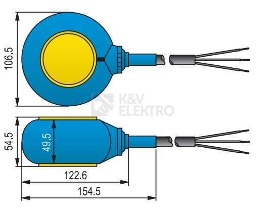 Obrázek produktu Plovákový spínač NLP 105 5M 2