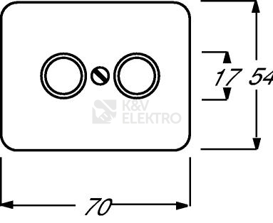 Obrázek produktu ABB Alpha Exclusive kryt zásuvky televizní a rozhlasové palladium 1724-0-2791 (2CKA001724A2791) 1