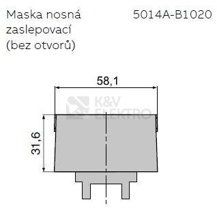 Obrázek produktu ABB nosná maska 5014A-B1020 Tango, Future Linear, Solo, Busch-axcent, Impuls, Alpha exclusive záslepka 1