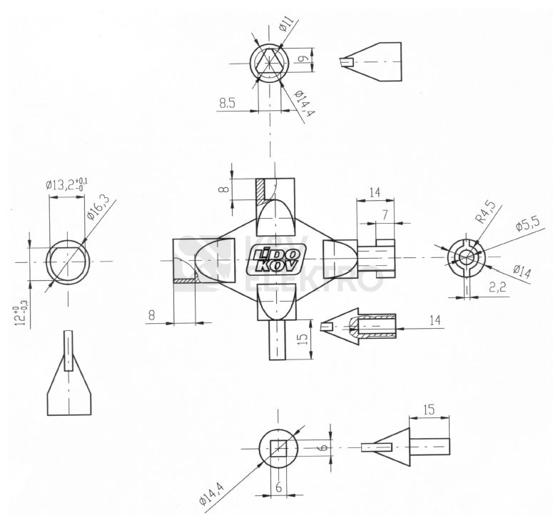 Obrázek produktu  Klíč univerzální víceúčelový rozvaděčový Lidokov LK1 01.031 2