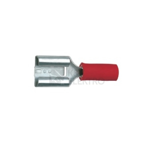 Konektory faston X720/8 červený, rozměry 7,7x0,8 mm, průřez 0,5-1,5mm2 (100ks)