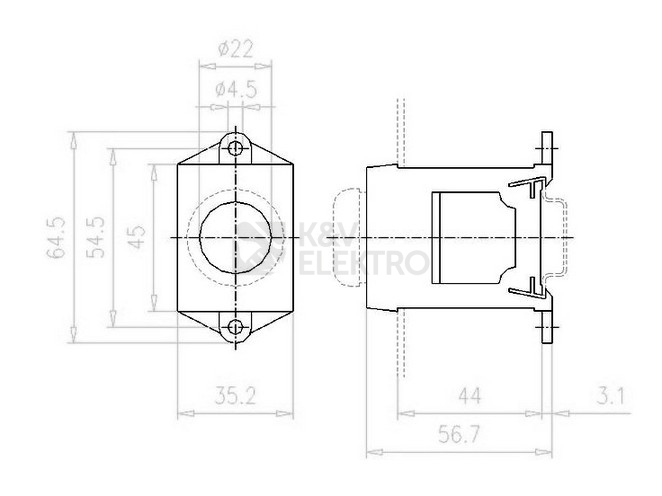 Obrázek produktu Adaptér pro montáž na DIN lištu EATON M22-IVS 216400 1