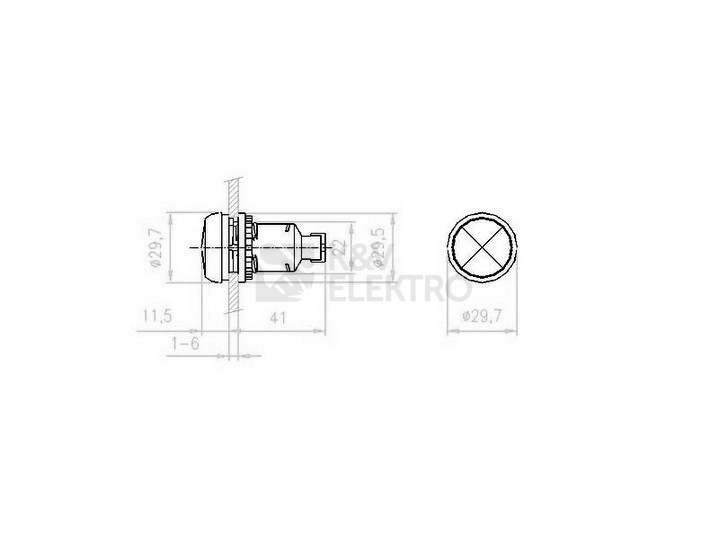 Obrázek produktu Základna akustického hlásiče BA9s IP44 EATON M22-AMC /0229015/ 1