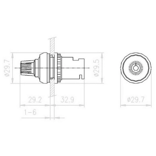 Potenciometr lineární 10kOhm EATON M22-R10K 229491 (obrázek 4)