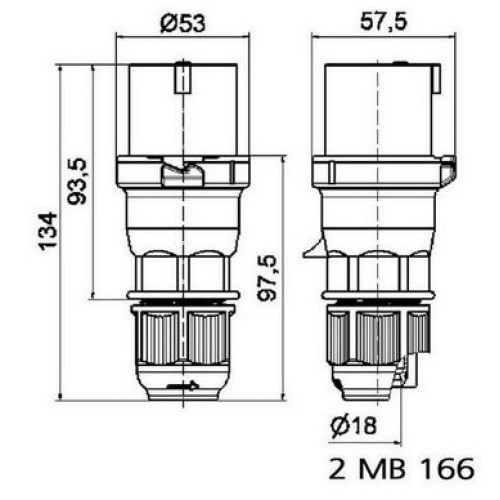 Vidlice Bals 2126 16A/3P/230V IP44