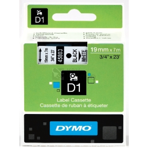 Páska do štítkovače Dymo 45803 bílá/černá 19mm/7m S0720830